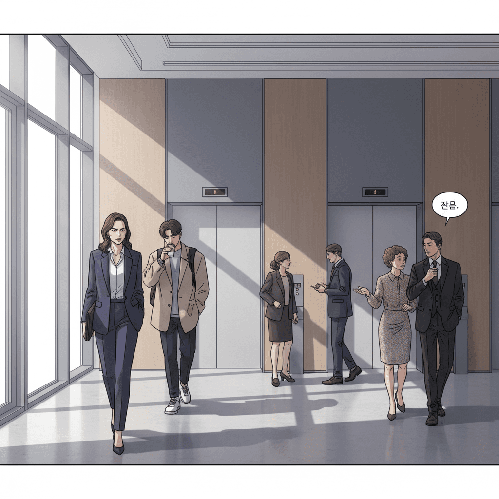 직원들의 출근 - Cut 3